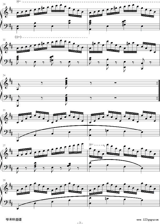 练习曲-Op.740 No.3-车尔尼钢琴曲谱（图3）