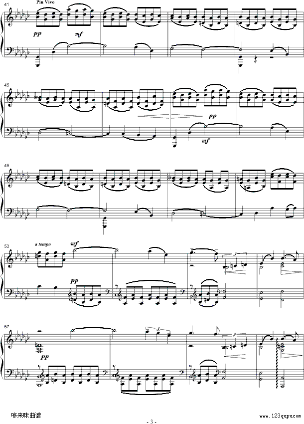 悲歌-Elegie Op3 No1-拉赫马尼若夫钢琴曲谱（图3）
