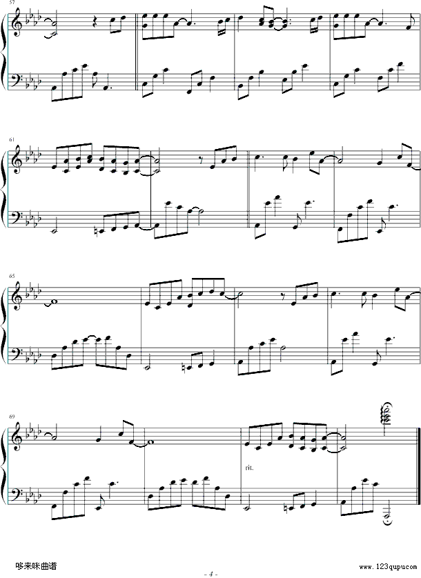 Annies Wonderland-班得瑞钢琴曲谱（图4）