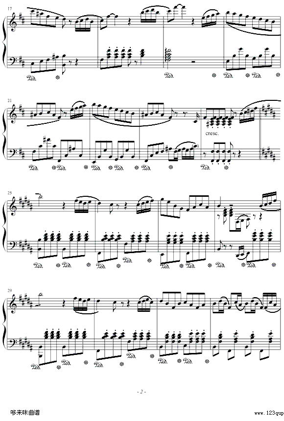 第一号奏鸣曲 - 歌手之梦-克莱德曼钢琴曲谱（图2）