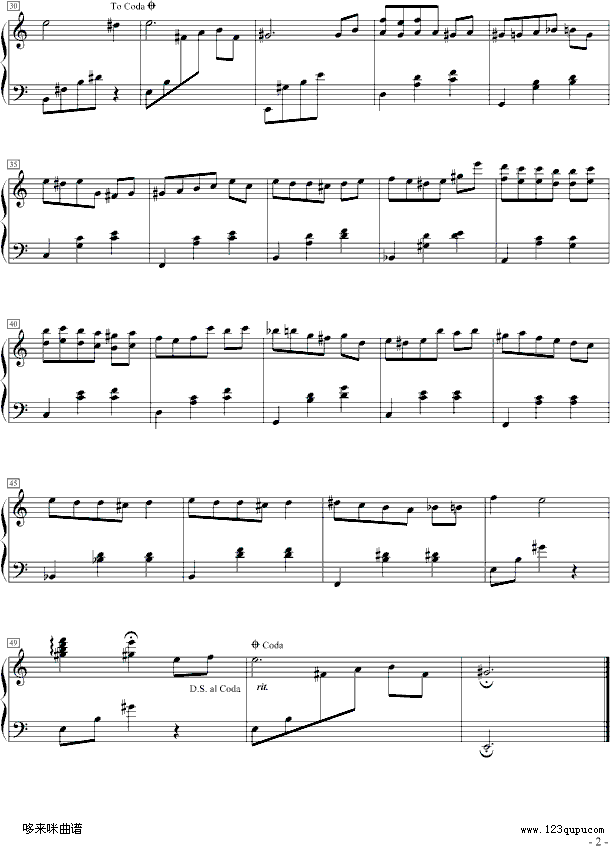 Teardrop Waltz-世界名曲钢琴曲谱（图2）