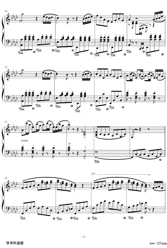 第一号奏鸣曲 - 歌手之梦-克莱德曼钢琴曲谱（图4）