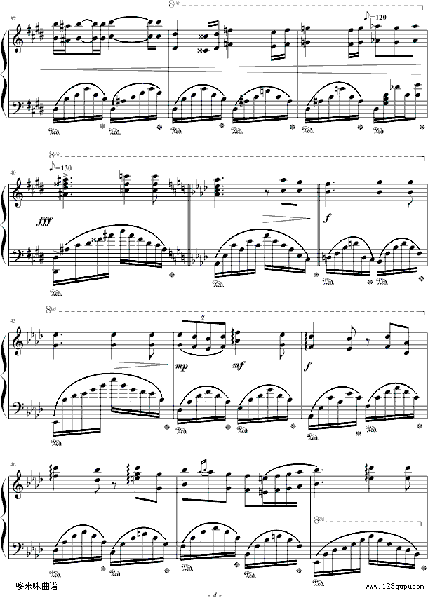 肖邦的钢琴叙事曲-肖邦钢琴曲谱（图4）