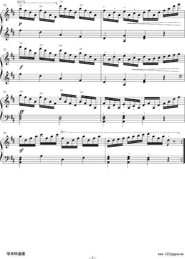 练习曲2-车尔尼钢琴曲谱（图3）