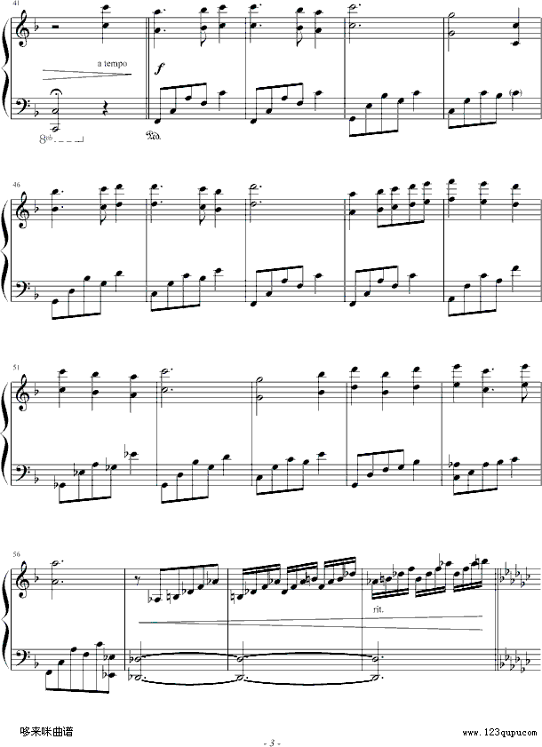 棉花国的星星-克莱德曼钢琴曲谱（图3）