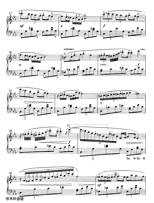 夜曲21号作品 c小调(遗作)-肖邦钢琴曲谱（图2）