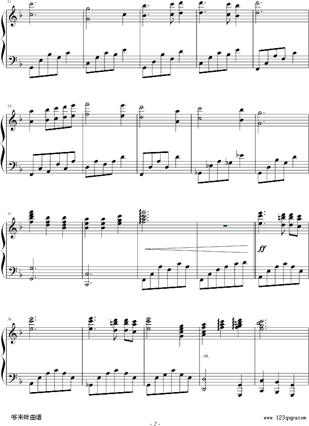 棉花国的星星-克莱德曼钢琴曲谱（图2）