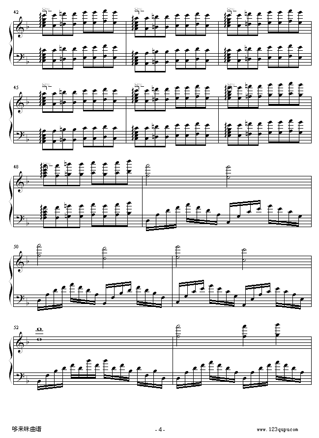 高加索素描：沙达的行列-马克西姆钢琴曲谱（图4）