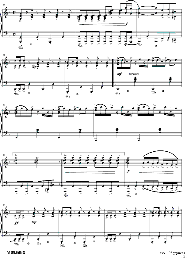 触技曲-克莱德曼钢琴曲谱（图3）