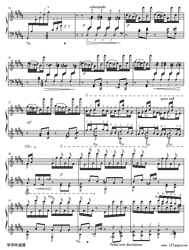 钟-李斯特钢琴曲谱（图2）