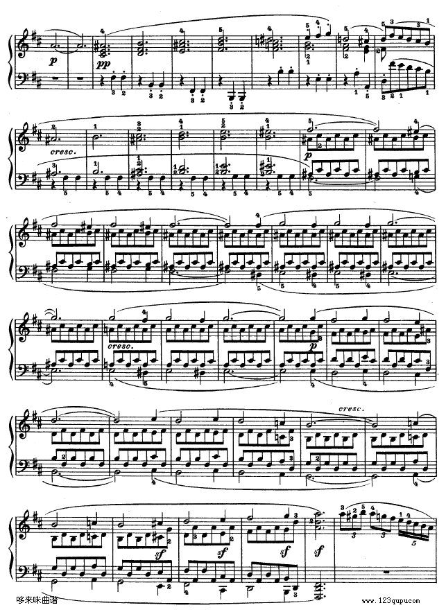 第十五钢琴奏鸣曲-（Op.28）-贝多芬钢琴曲谱（图8）