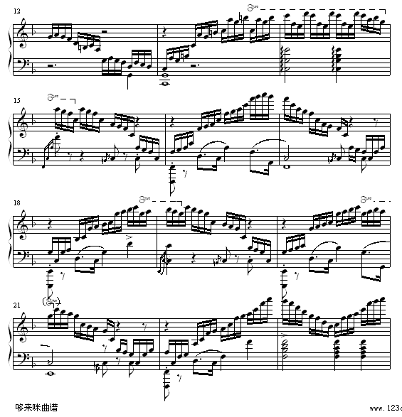 F大调练习曲-肖邦钢琴曲谱（图2）