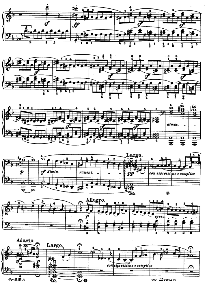 暴风雨-d小调第十七钢琴奏鸣曲 - Op.31—2-贝多芬钢琴曲谱（图5）
