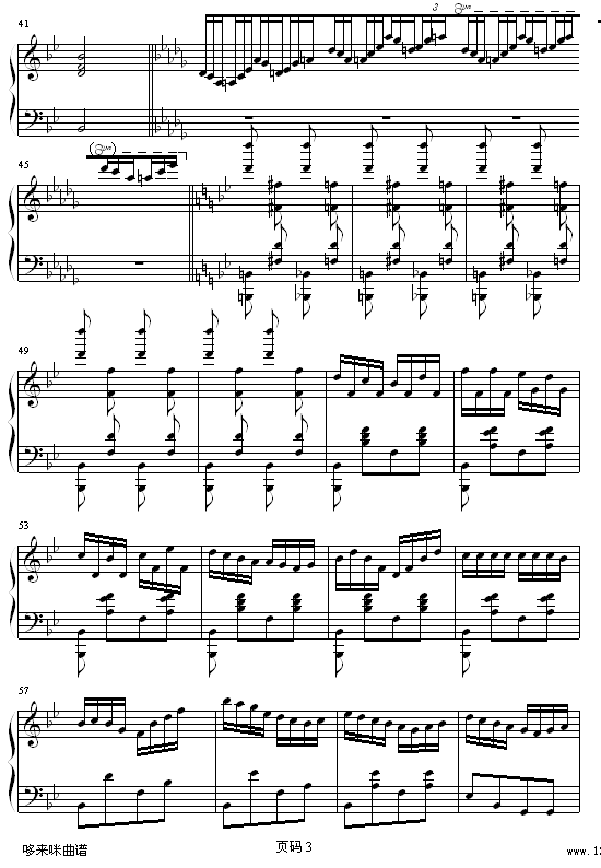 快乐进行曲-李斯特钢琴曲谱（图3）