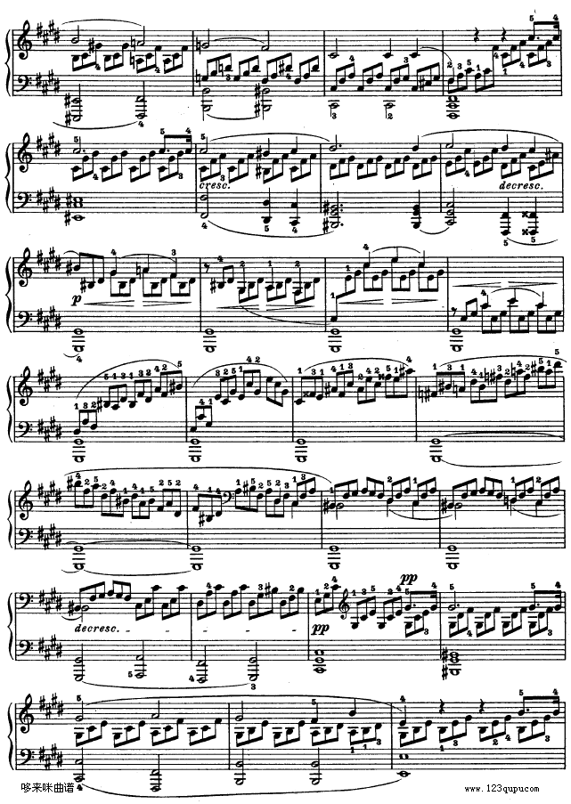 第十四钢琴奏鸣曲-《月光曲》-（Op.27 No.2）-贝多芬钢琴曲谱（图2）