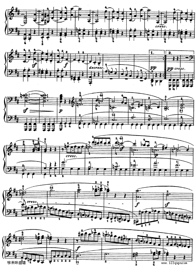 第十五钢琴奏鸣曲-（Op.28）-贝多芬钢琴曲谱（图4）
