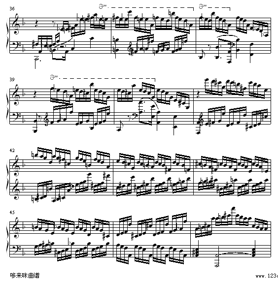 F大调练习曲-肖邦钢琴曲谱（图4）