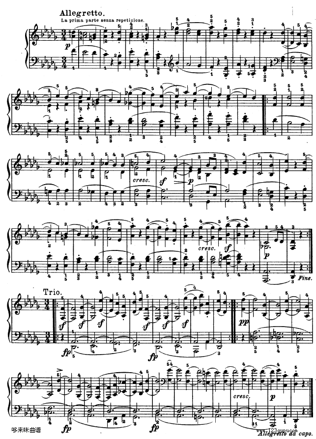 第十四钢琴奏鸣曲-《月光曲》-（Op.27 No.2）-贝多芬钢琴曲谱（图4）