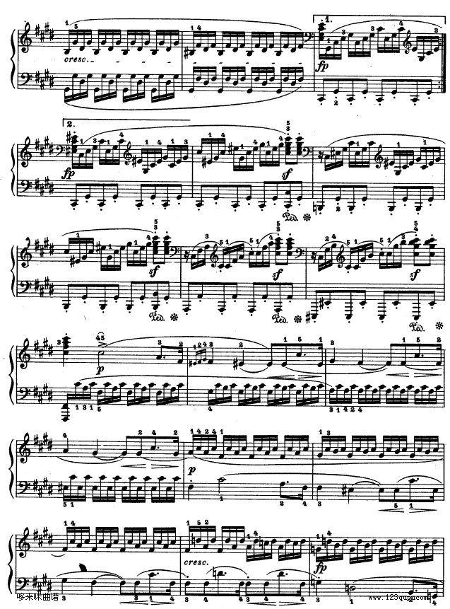 第十四钢琴奏鸣曲-《月光曲》-（Op.27 No.2）-贝多芬钢琴曲谱（图8）