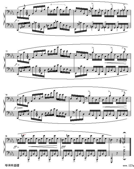 琶音练习曲-肖邦钢琴曲谱（图8）