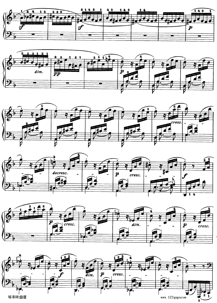 暴风雨-d小调第十七钢琴奏鸣曲 - Op.31—2-贝多芬钢琴曲谱（图17）