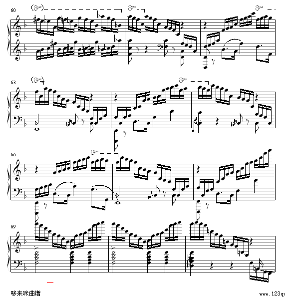 F大调练习曲-肖邦钢琴曲谱（图6）