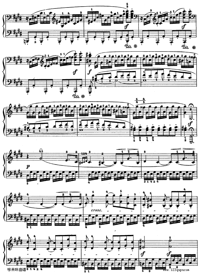 第十四钢琴奏鸣曲-《月光曲》-（Op.27 No.2）-贝多芬钢琴曲谱（图10）