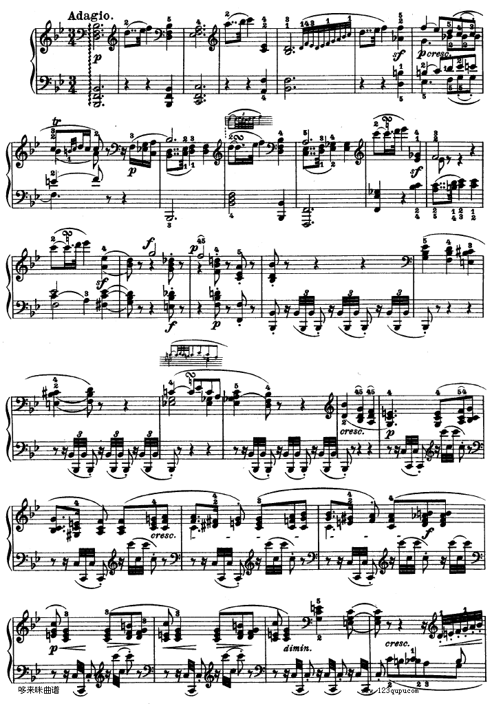暴风雨-d小调第十七钢琴奏鸣曲 - Op.31—2-贝多芬钢琴曲谱（图8）