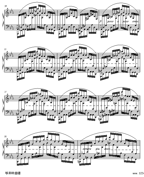 琶音练习曲-肖邦钢琴曲谱（图4）
