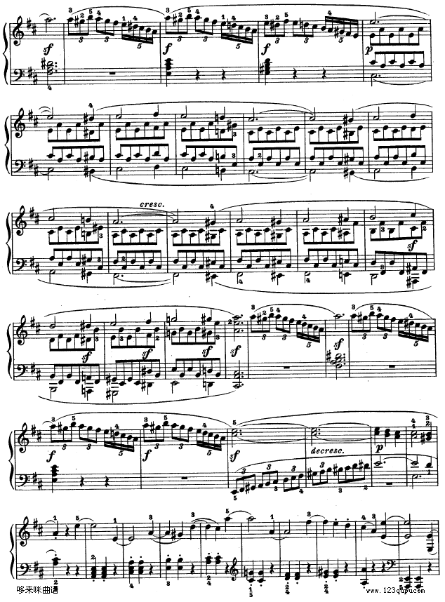 第十五钢琴奏鸣曲-（Op.28）-贝多芬钢琴曲谱（图3）