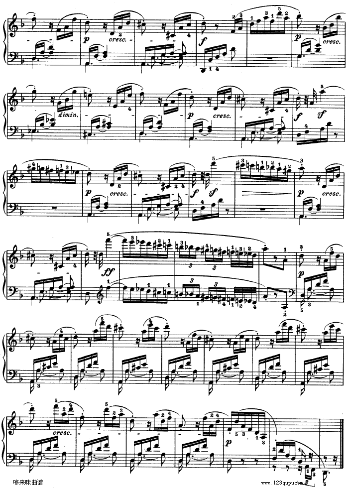 暴风雨-d小调第十七钢琴奏鸣曲 - Op.31—2-贝多芬钢琴曲谱（图21）