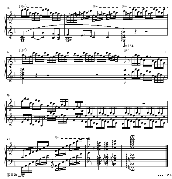 F大调练习曲-肖邦钢琴曲谱（图8）