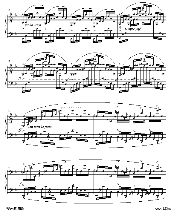 琶音练习曲-肖邦钢琴曲谱（图7）