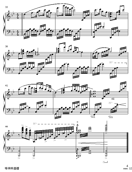 梁祝 - (市谱校正版)-克莱德曼钢琴曲谱（图4）