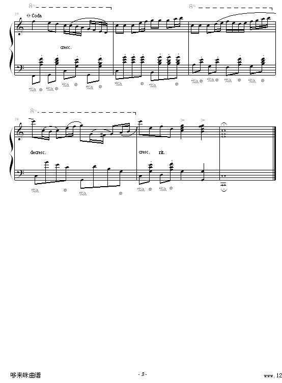 第四号奏鸣曲 - 田园-克莱德曼钢琴曲谱（图3）