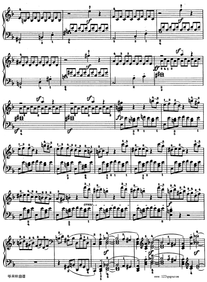 暴风雨-d小调第十七钢琴奏鸣曲 - Op.31—2-贝多芬钢琴曲谱（图2）