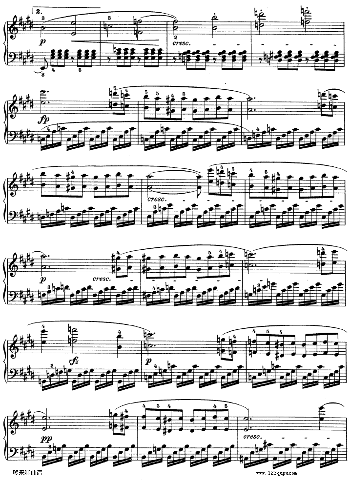 E大调第九钢琴奏鸣曲　Op. 14 No—1-贝多芬钢琴曲谱（图3）