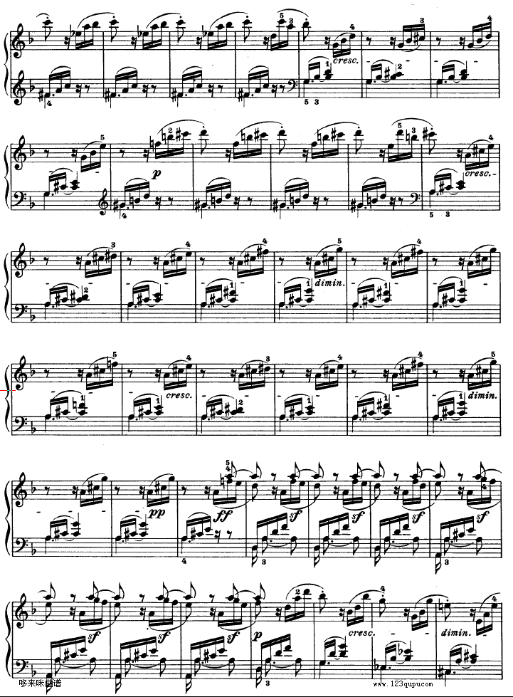 暴风雨-d小调第十七钢琴奏鸣曲 - Op.31—2-贝多芬钢琴曲谱（图20）