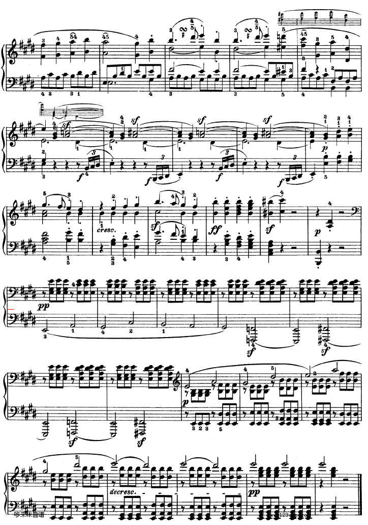 E大调第九钢琴奏鸣曲　Op. 14 No—1-贝多芬钢琴曲谱（图6）
