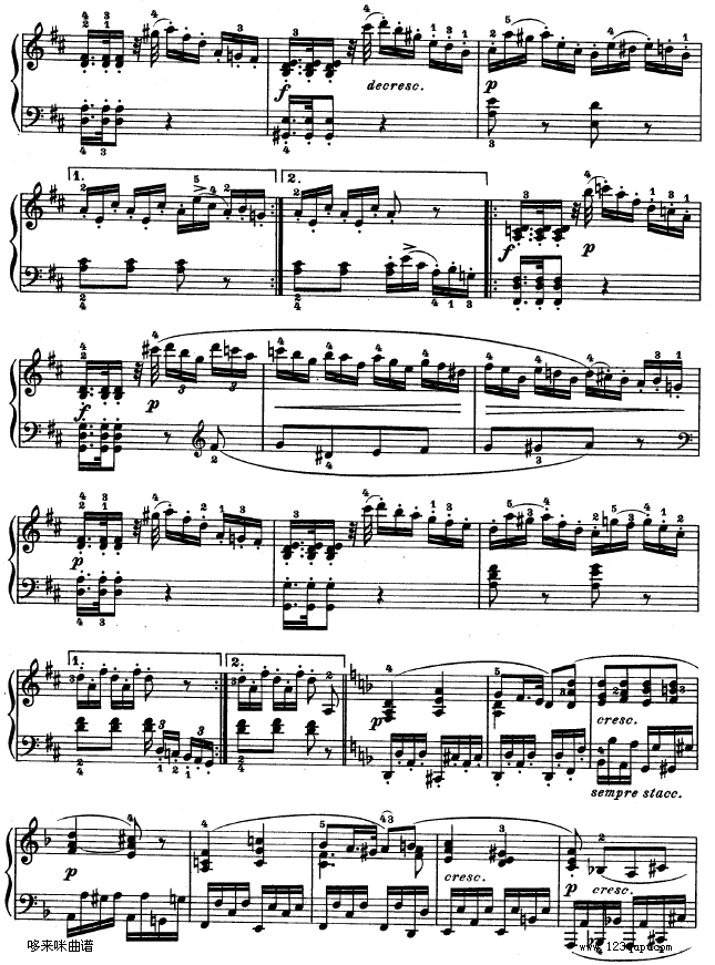 第十五钢琴奏鸣曲-（Op.28）-贝多芬钢琴曲谱（图12）