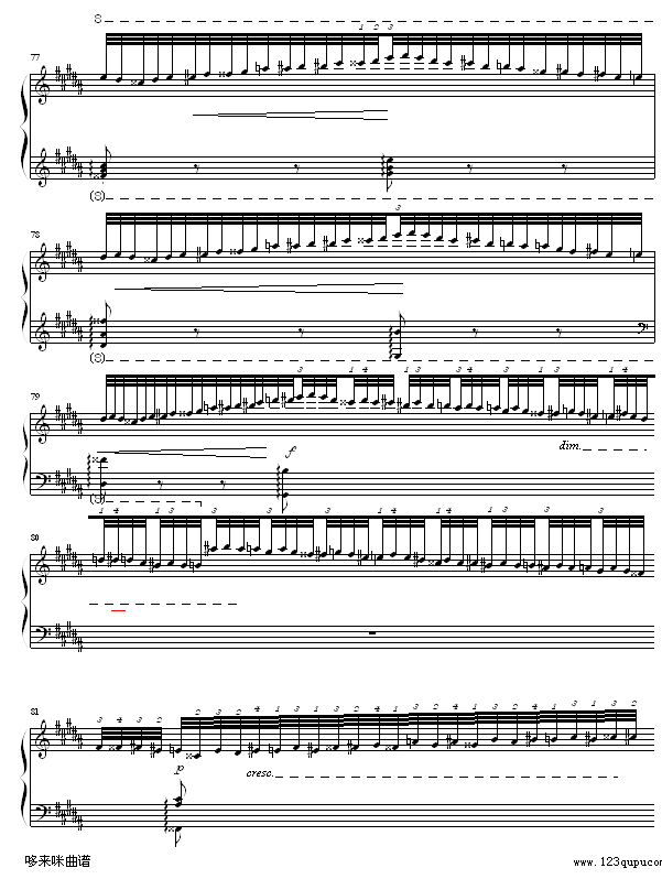 钟-李斯特钢琴曲谱（图7）