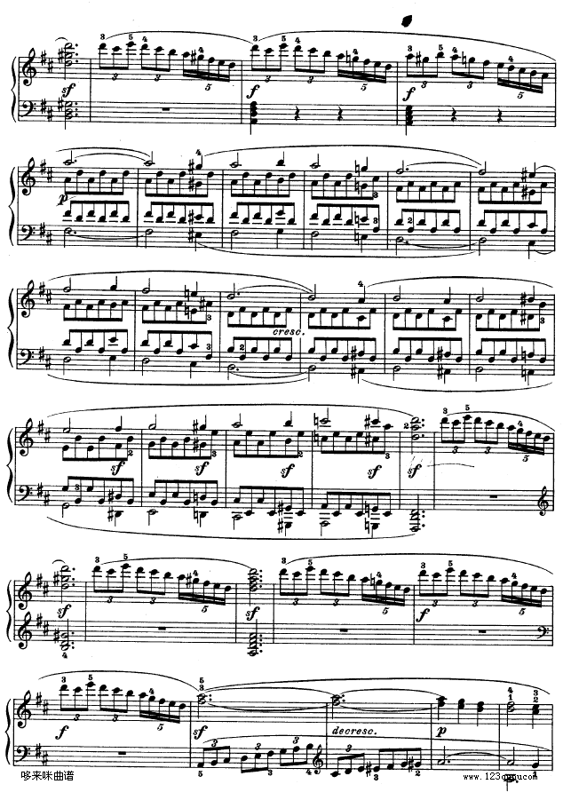 第十五钢琴奏鸣曲-（Op.28）-贝多芬钢琴曲谱（图9）