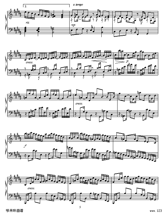 Etude in B Major-Daniel L.Simpson钢琴曲谱（图5）