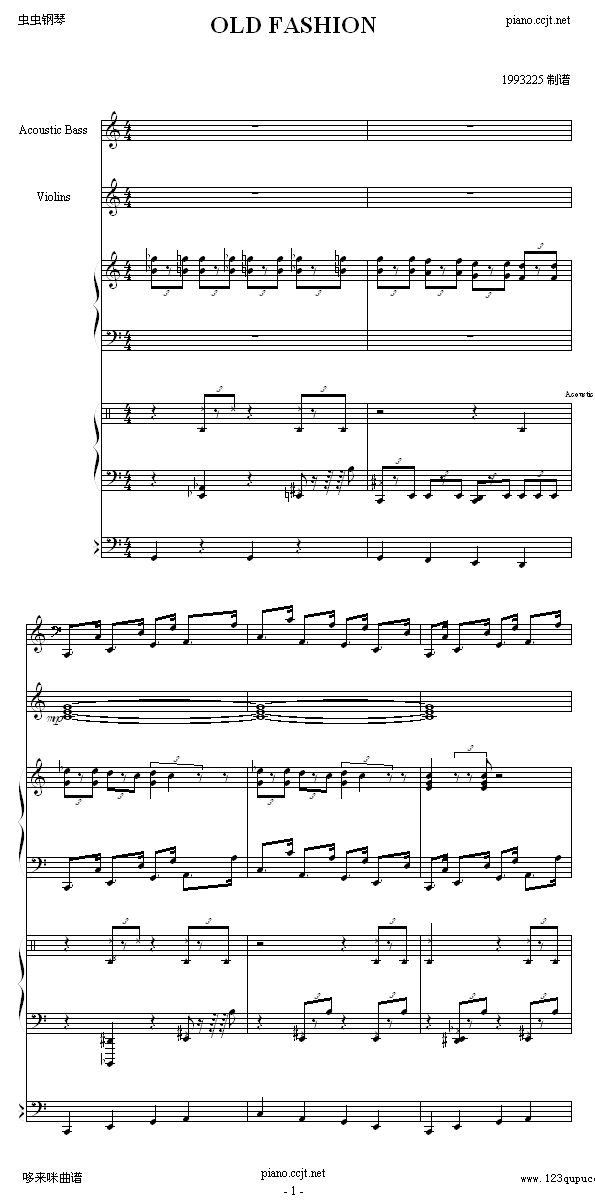 回忆的旋律-克莱德曼钢琴曲谱（图1）