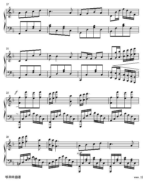 共和国之恋-中国名曲钢琴曲谱（图2）