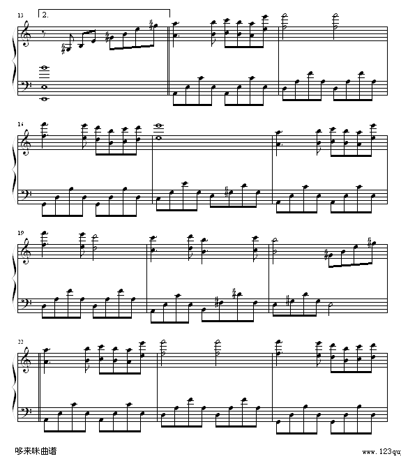 沙巴女王-冯明东版-劳伦特钢琴曲谱（图2）