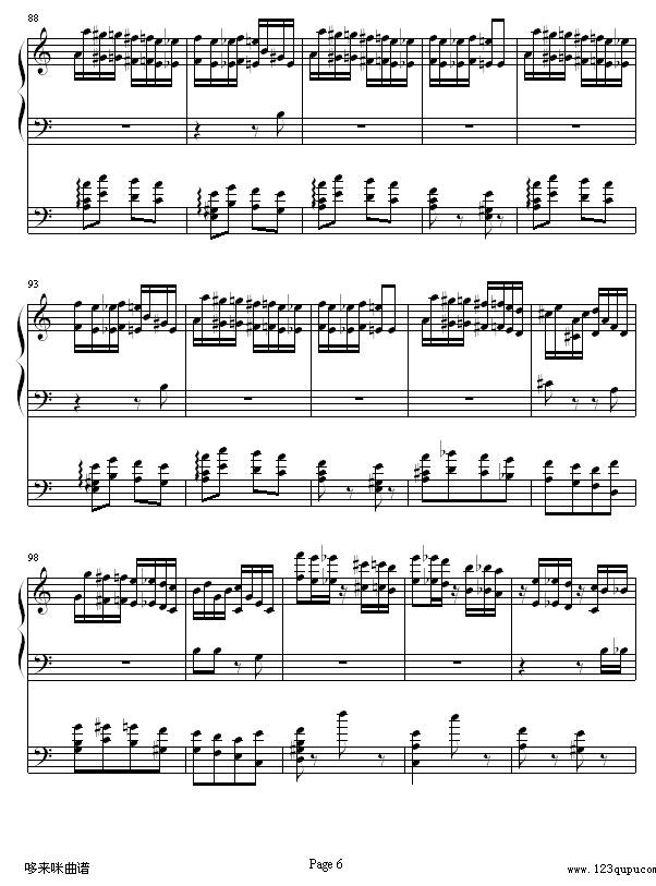 李斯特的帕格尼尼练习曲No. 6-李斯特钢琴曲谱（图6）