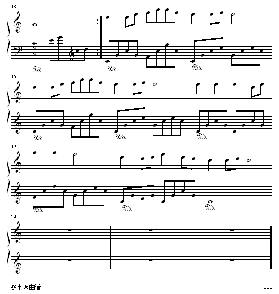 茉莉花-中国名曲钢琴曲谱（图2）