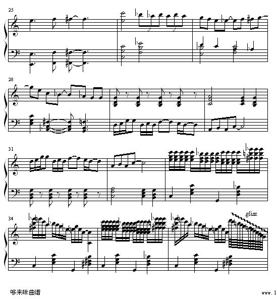 蓝色狂想曲-克莱德曼钢琴曲谱（图2）