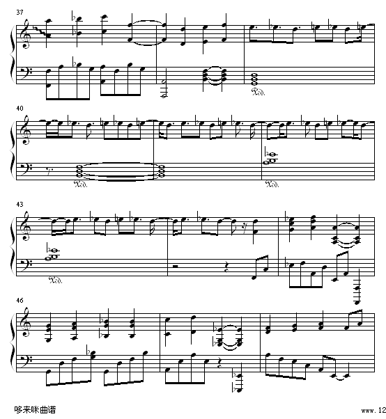蓝色狂想曲-克莱德曼钢琴曲谱（图4）